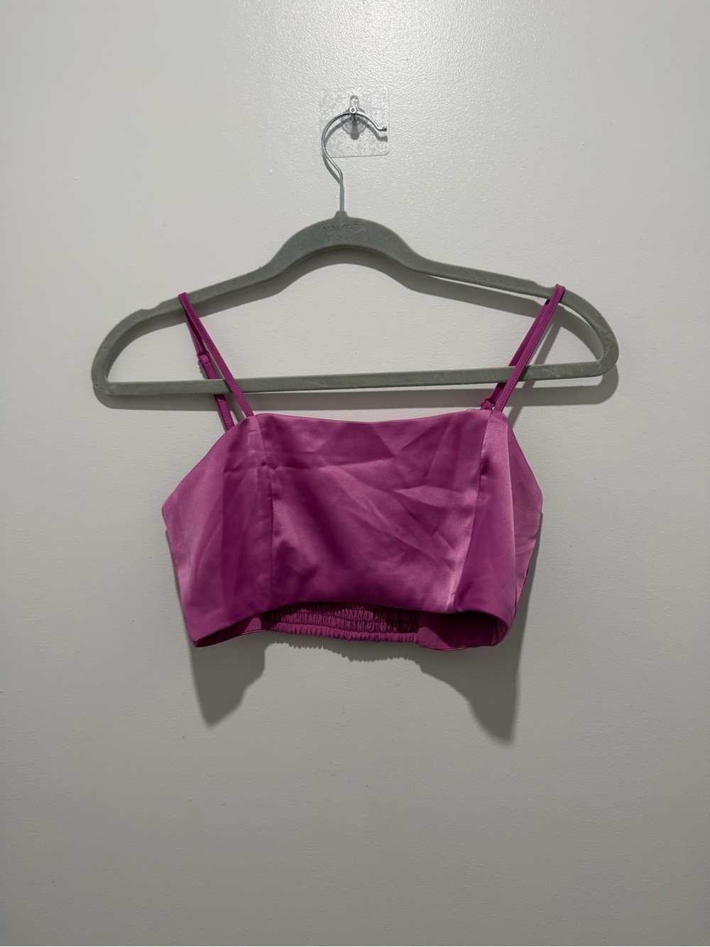 House of Harlow 1960 Pink Satin Crop Top